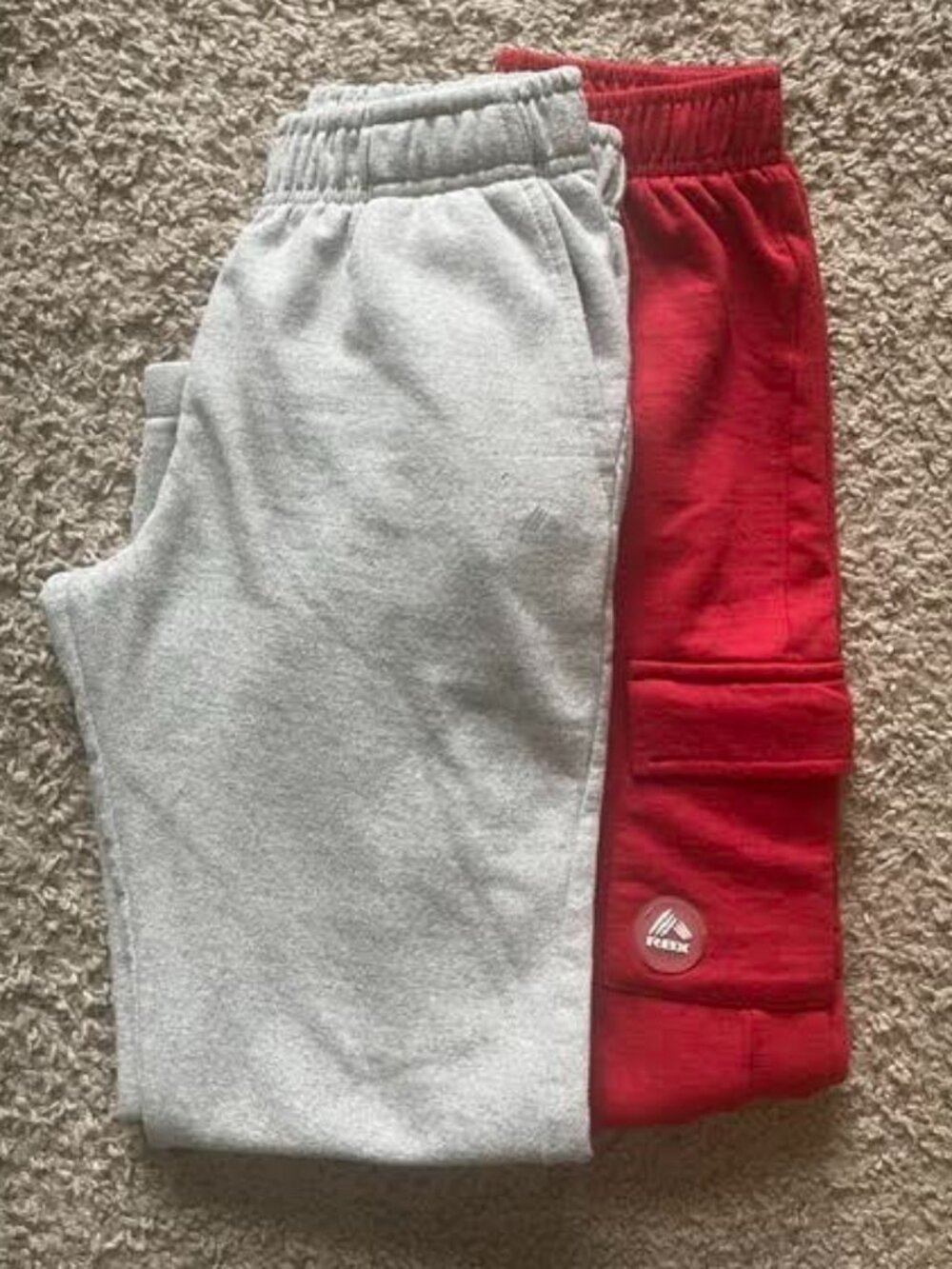 RBX Boys 2-Pack Fleece Joggers 10/12 Red Gray